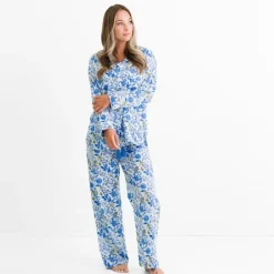 Pomegranate Inc Mila Floral Blue Pajama Top^ Loungewear & Accessories
