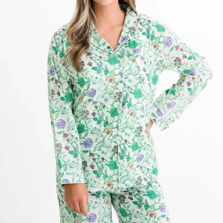 Pomegranate Inc Mila Floral Emerald Pajama Top^ Loungewear & Accessories