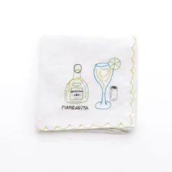Pomegranate Inc Mixed Drink Embroidered Linen Cocktail Napkins | Set of 6^ Cocktail Napkins