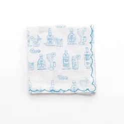 Pomegranate Inc Mixed Drink Printed Linen Cocktail Napkins | Set of 6^ Cocktail Napkins