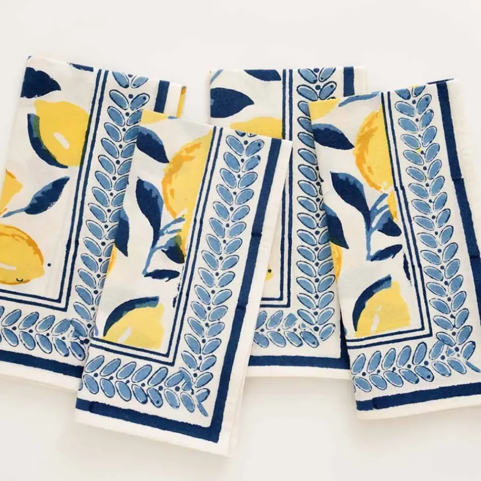 Pomegranate Inc Mod Lemon Napkin | Set of 4^ Napkins