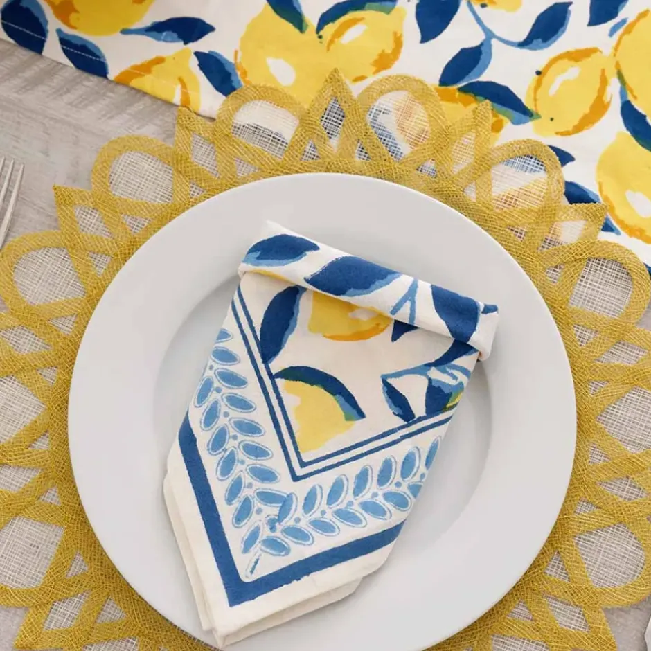 Pomegranate Inc Mod Lemon Napkin | Set of 4^ Napkins
