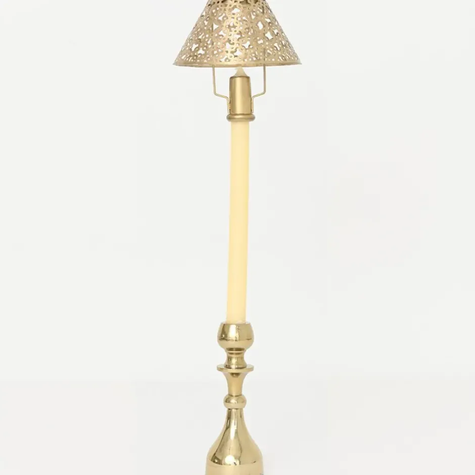Pomegranate Inc Modern Candlestick and Cutwork Shade | Set of 2^ Candle Holders, Vases & Lamps