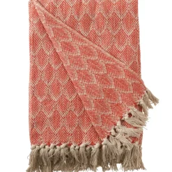 Pomegranate Inc Paprika Patterned Woven Throw^ Quilts, Pillows & Throws