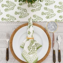 Pomegranate Inc Phlox Green Table Runner^ Table Runners