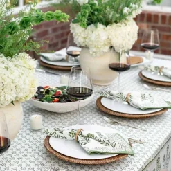 Pomegranate Inc Phlox Green Tablecloth^ Tablecloths