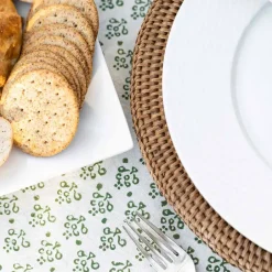 Pomegranate Inc Phlox Green Tablecloth^ Tablecloths