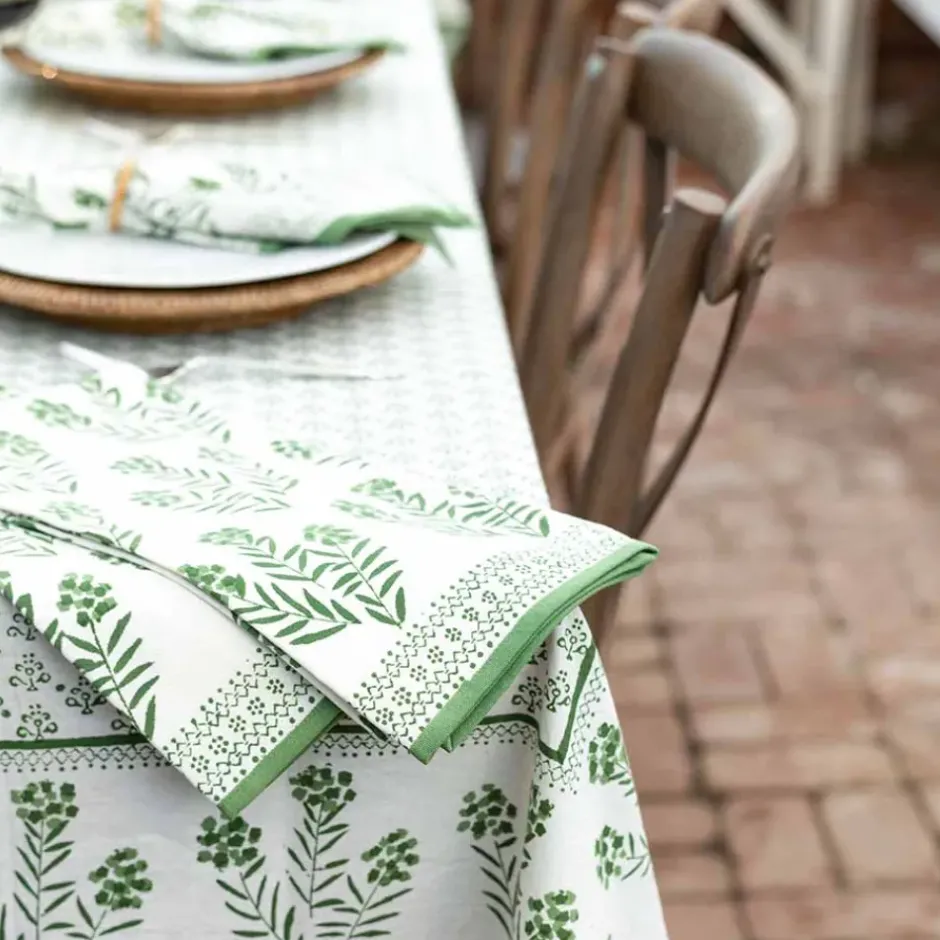 Pomegranate Inc Phlox Green Tea Towels | Set of 2^ Tea Towels