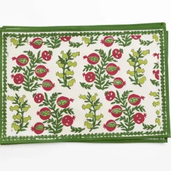 Pomegranate Inc Pom Bells Basil & Magenta Placemat^ Printed Placemats