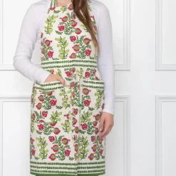 Pomegranate Inc Pom Bells Basil & Magenta Apron^ Aprons