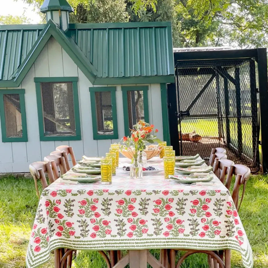Pomegranate Inc Pom Bells Fern & Poppy Tablecloth^ Tablecloths