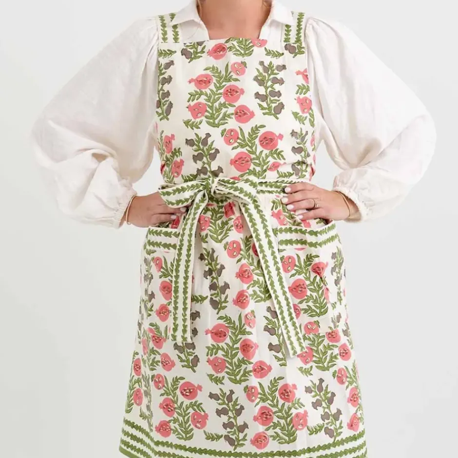 Pomegranate Inc Pom Bells Fern & Poppy Apron^ Aprons