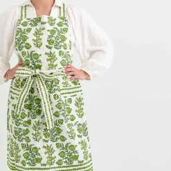 Pomegranate Inc Pom Bells Green Apron^ Aprons
