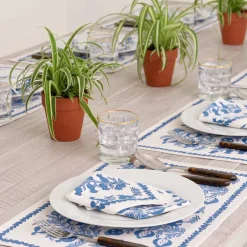 Pomegranate Inc Pom Bells Wedgewood Napkin | Set of 4^ Napkins