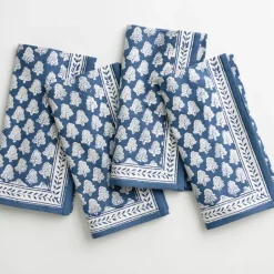 Pomegranate Inc Pom Buti Denim Napkin | Set of 4^ Napkins