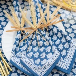 Pomegranate Inc Pom Buti Denim Napkin | Set of 4^ Napkins