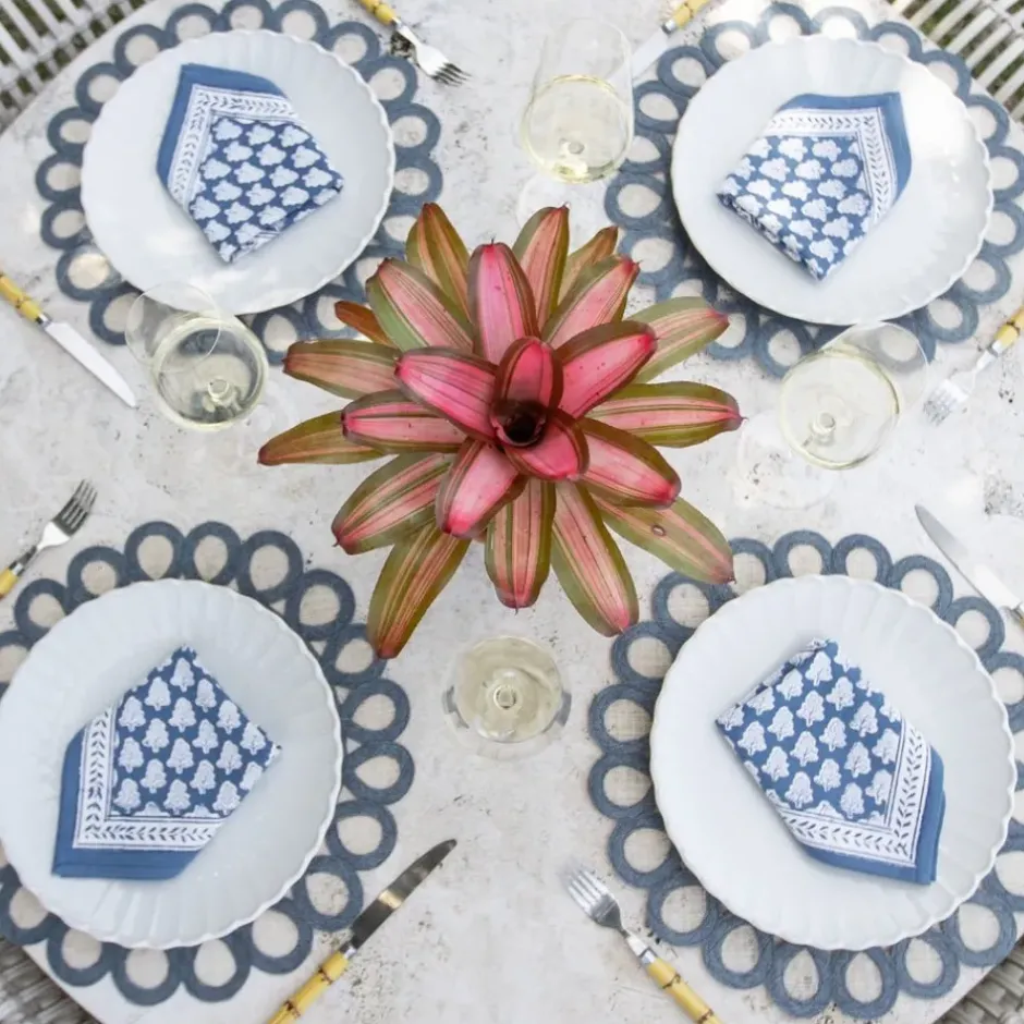 Pomegranate Inc Pom Buti Denim Napkin | Set of 4^ Napkins