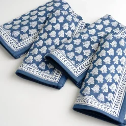 Pomegranate Inc Pom Buti Denim Napkin | Set of 4^ Napkins