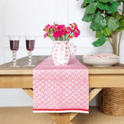 Pomegranate Inc Pom Buti Pink Table Runner^ Table Runners