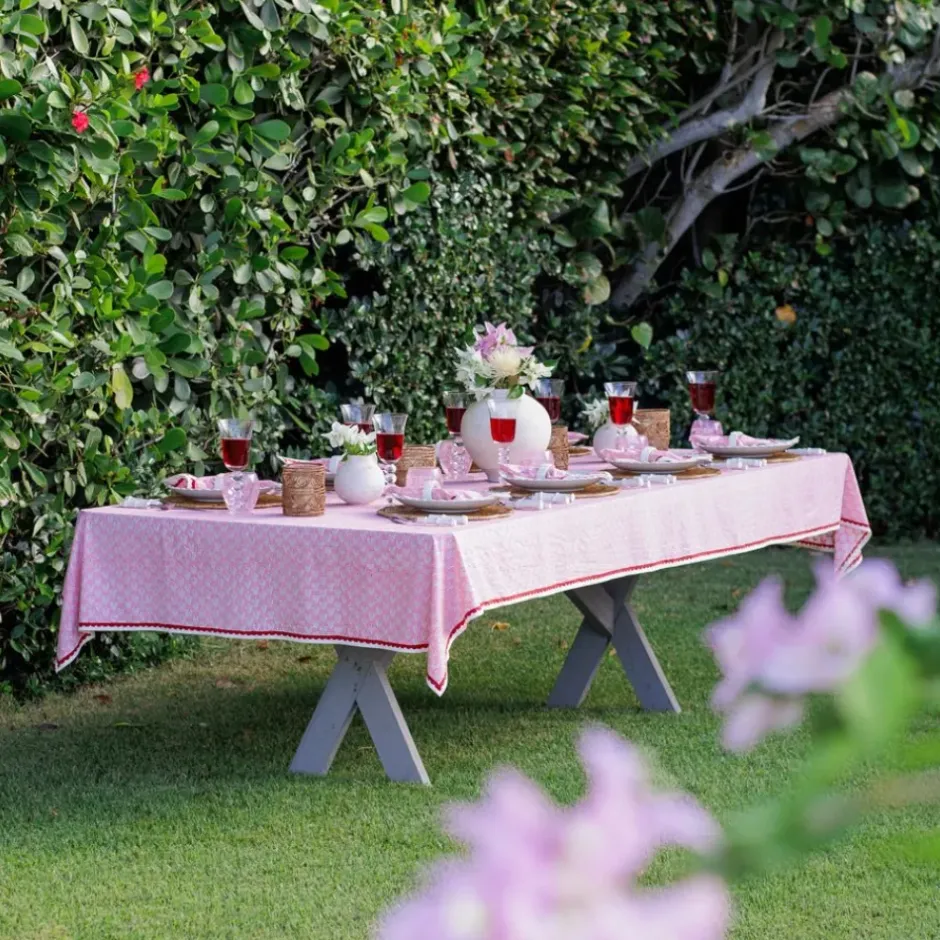 Pomegranate Inc Pom Buti Pink Tablecloth^ Tablecloths