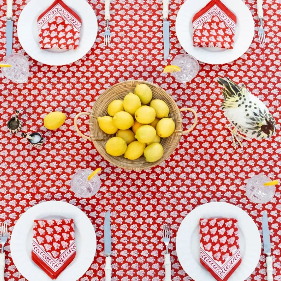 Pomegranate Inc Pom Buti Red Napkin | Set of 4^ Napkins
