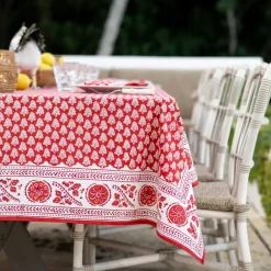 Pomegranate Inc Pom Buti Red Tablecloth^ Tablecloths