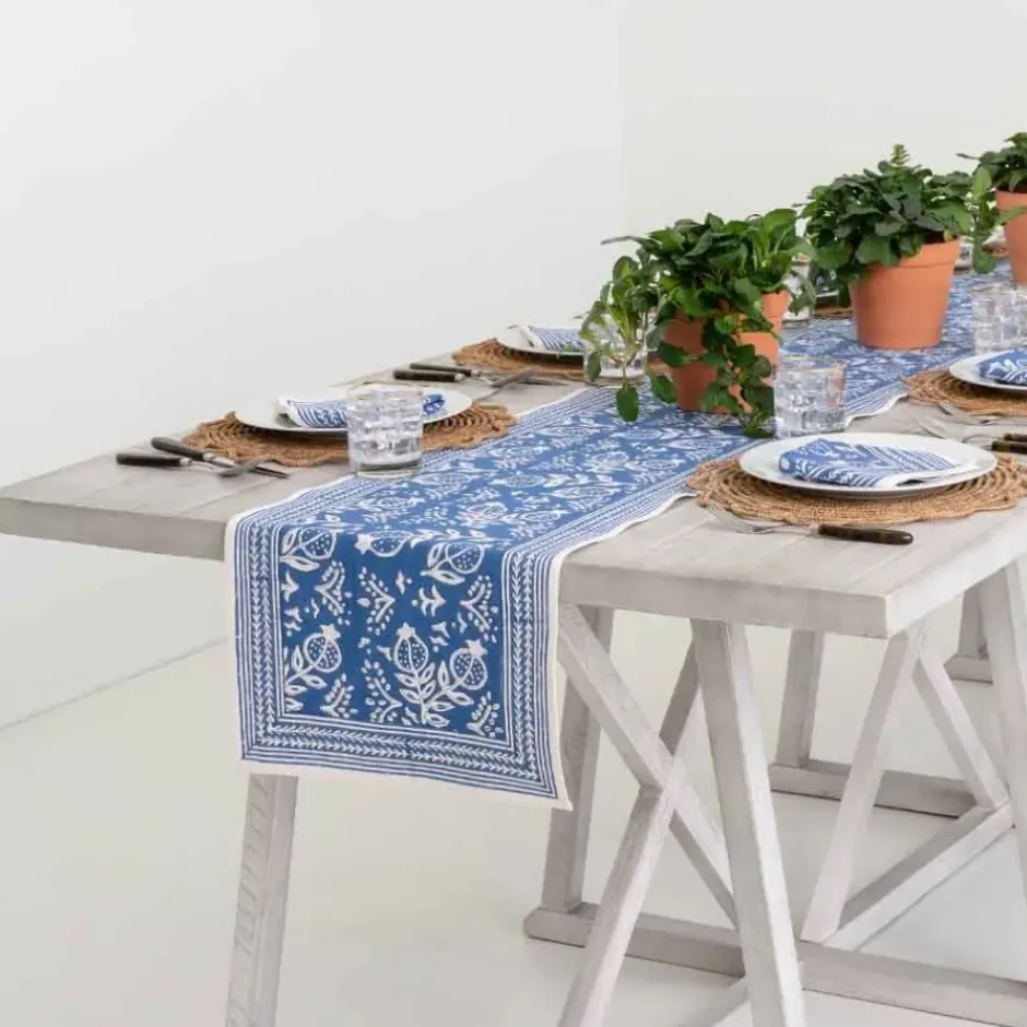 Pomegranate Inc Pomegranate Blue | Table Runner^ Table Runners