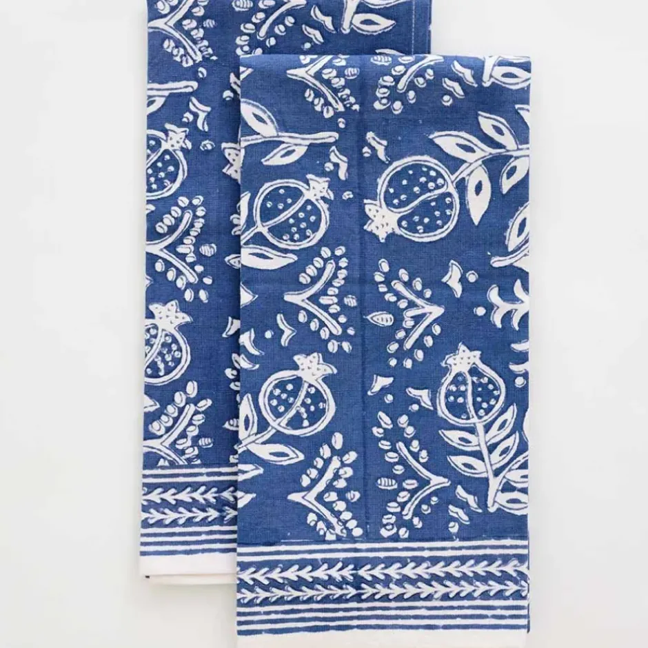 Pomegranate Inc Pomegranate Blue Tea Towels | Set of 2^ Tea Towels