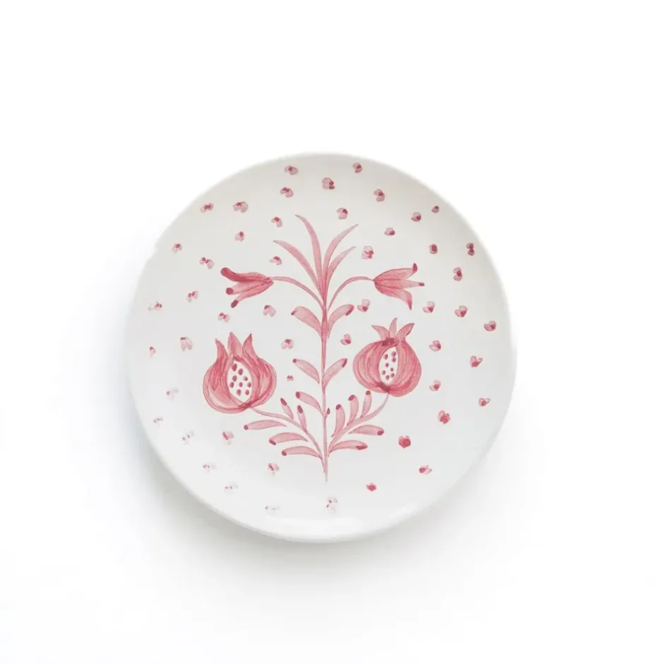 Pomegranate Inc Pomegranate Duet Rose Appetizer Plate | Set of 4^ Dinnerware