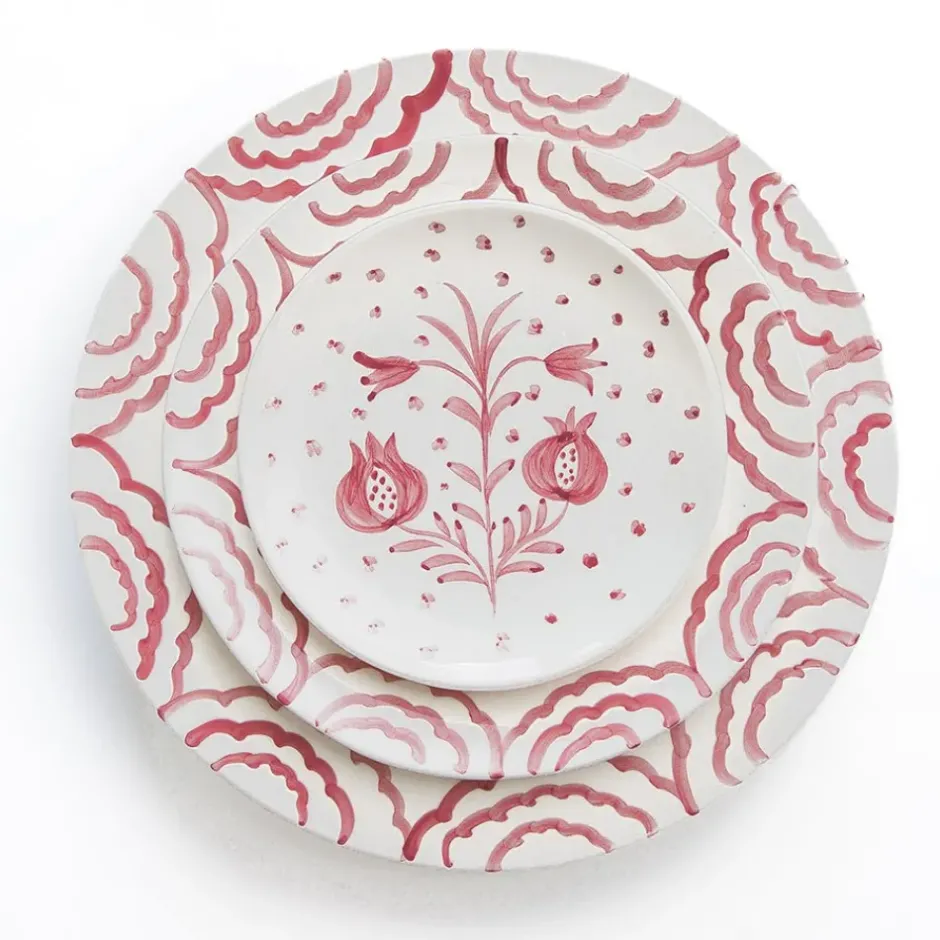 Pomegranate Inc Pomegranate Duet Rose Dinner Plate | Set of 2^ Dinnerware