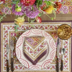 Pomegranate Inc Pomegranate Garden Plum & Ochre Placemat | Set of 4^ Printed Placemats