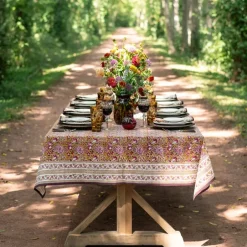 Pomegranate Inc Pomegranate Garden Plum & Ochre Tablecloth^ Tablecloths