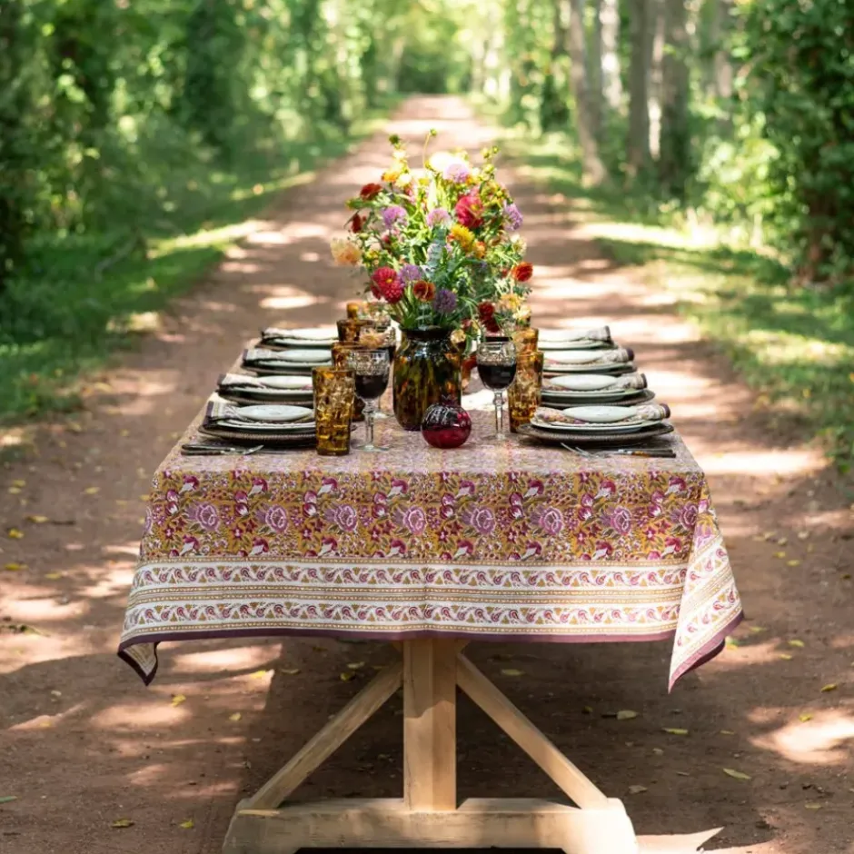 Pomegranate Inc Pomegranate Garden Plum & Ochre Tablecloth^ Tablecloths