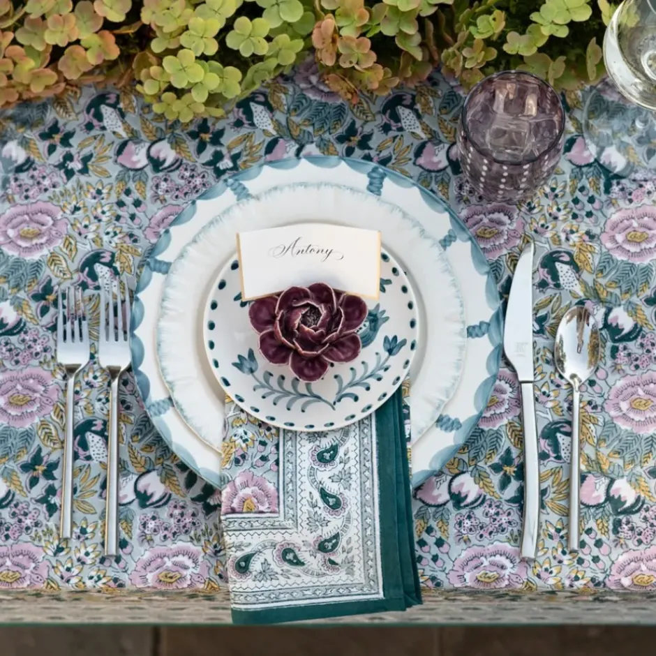 Pomegranate Inc Pomegranate Garden Teal & Lilac Napkin | Set of 4^ Napkins