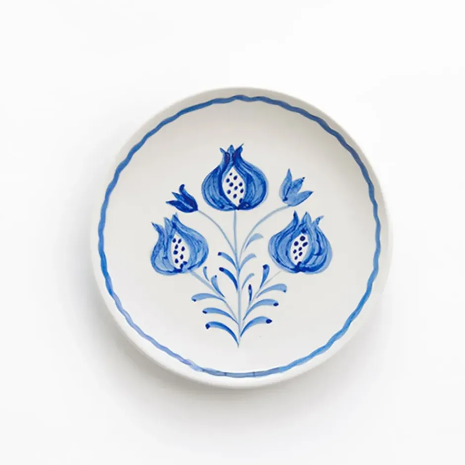 Pomegranate Inc Pomegranate Trio Sketch Cobalt Blue Appetizer Plate | Set of 4^ Dinnerware