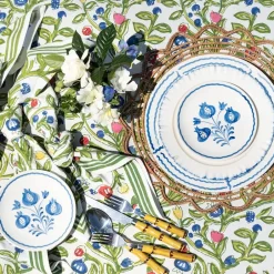Pomegranate Inc Pomegranate Trio Sketch Cobalt Blue Appetizer Plate | Set of 4^ Dinnerware