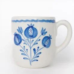 Pomegranate Inc Pomegranate Trio Sketch Cobalt Blue Mug | Set of 2^ Dinnerware