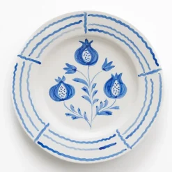 Pomegranate Inc Pomegranate Trio Sketch Cobalt Blue Dinner Plate | Set of 2^ Dinnerware