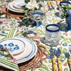 Pomegranate Inc Pomegranate Trio Sketch Cobalt Blue Dinner Plate | Set of 2^ Dinnerware