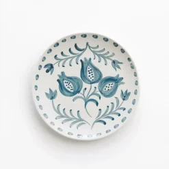 Pomegranate Inc Pomegranate Trio Vine Teal Appetizer Plate | Set of 4^ Dinnerware