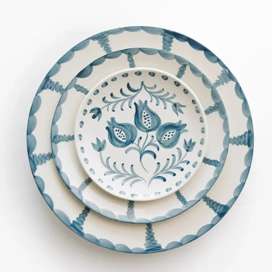Pomegranate Inc Pomegranate Trio Vine Teal Appetizer Plate | Set of 4^ Dinnerware