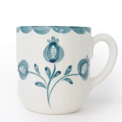 Pomegranate Inc Pomegranate Trio Vine Teal Mug | Set of 2^ Dinnerware