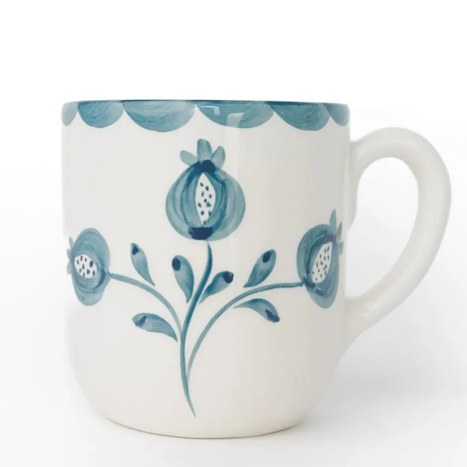 Pomegranate Inc Pomegranate Trio Vine Teal Mug | Set of 2^ Dinnerware