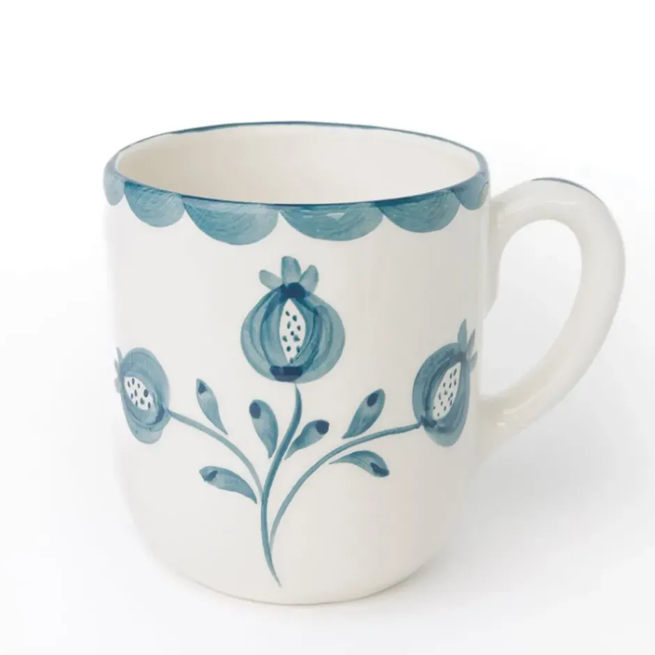 Pomegranate Inc Pomegranate Trio Vine Teal Mug | Set of 2^ Dinnerware