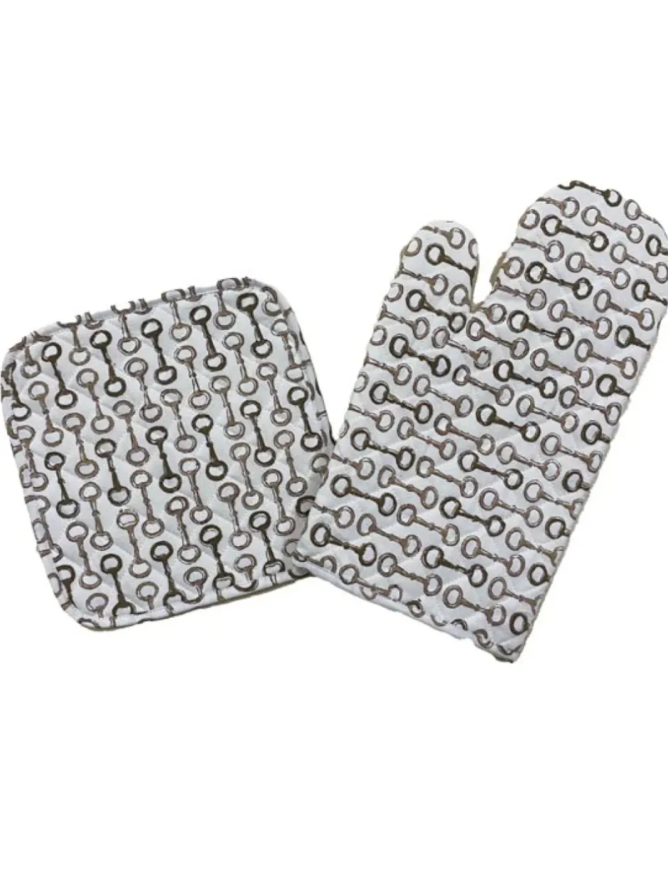 Pomegranate Inc Pony Club Oven Mitt and Pot Holder Set^ Oven Mitts