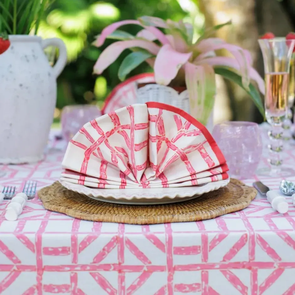Pomegranate Inc Rose Bamboo Napkin | Set of 4^ Napkins