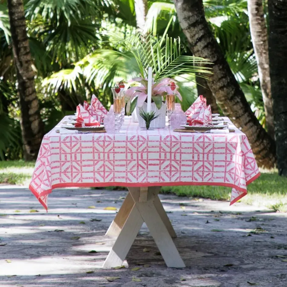 Pomegranate Inc Rose Bamboo Tablecloth^ Tablecloths