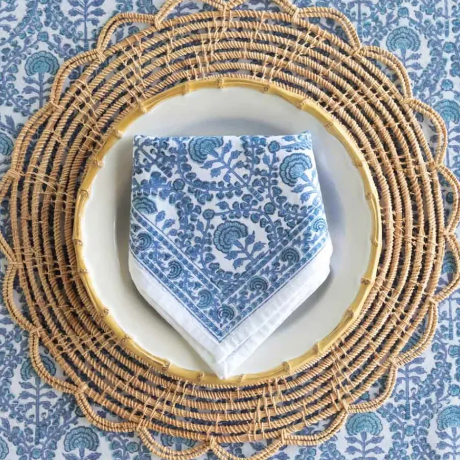 Pomegranate Inc Round Bamboo Cane Placemats | Set of 4^ Rattan, Wicker & Bamboo|Woven Placemats
