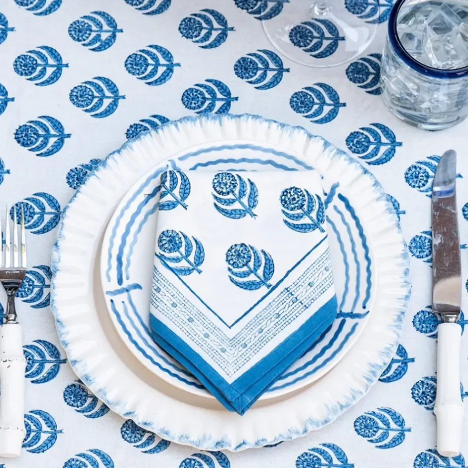 Pomegranate Inc Ruffled Cobalt Blue Dinner Plate | Set of 2^ Dinnerware