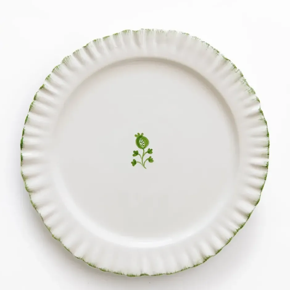 Pomegranate Inc Ruffled Green Dinner Plate | Set of 2^ Dinnerware